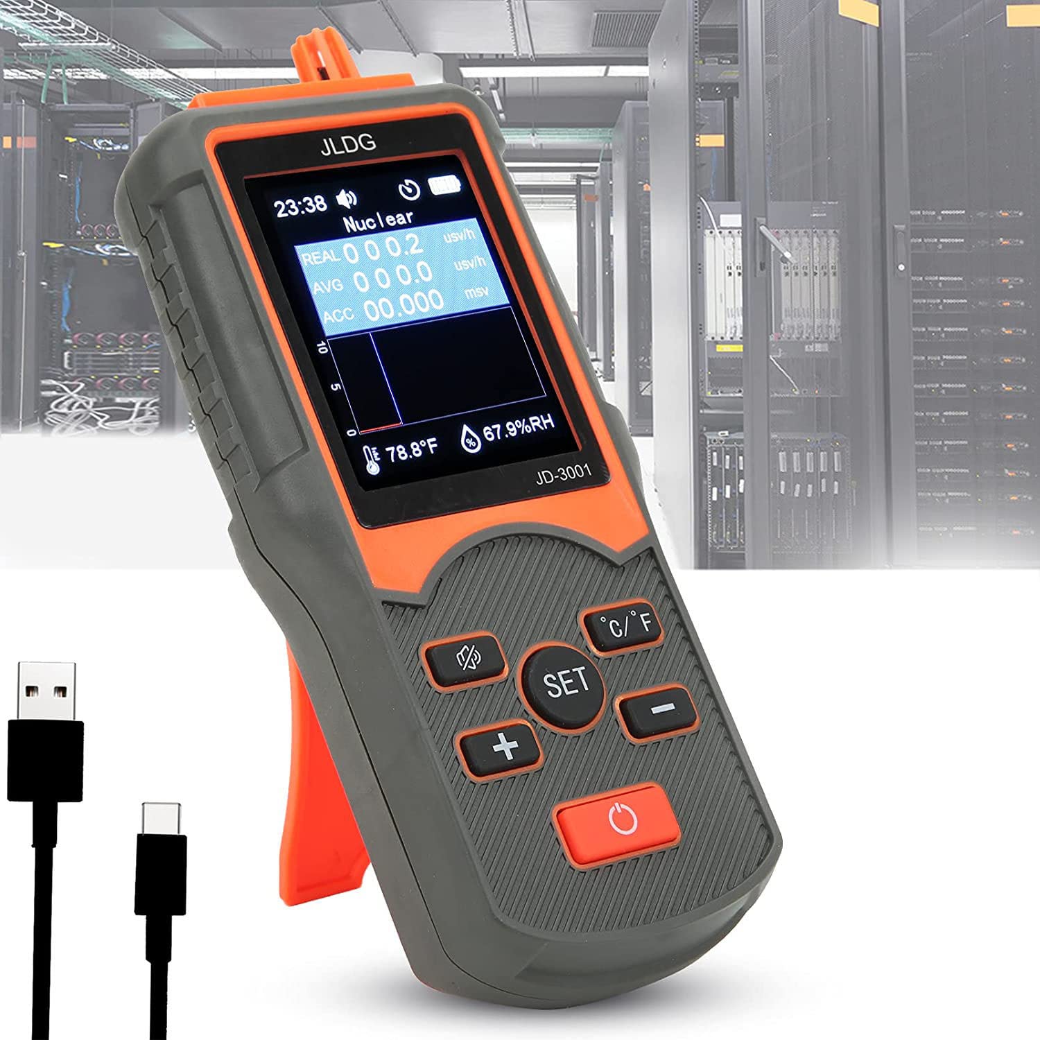 Compteur Geiger KLUFO mesure de radiation nucléaire gamma et X avec enregistreur de données LCD
