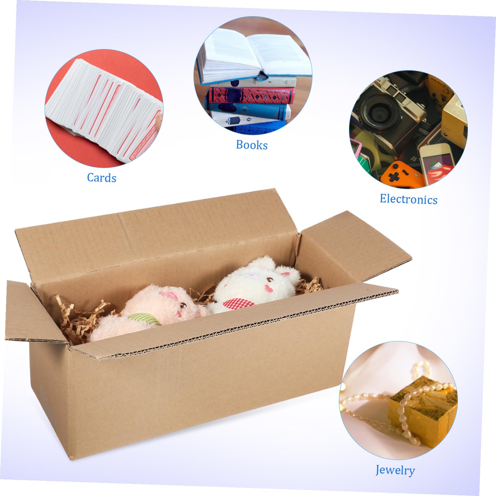 Cajas de Cartón para Envío Rectangulares 10 Piezas Beige
