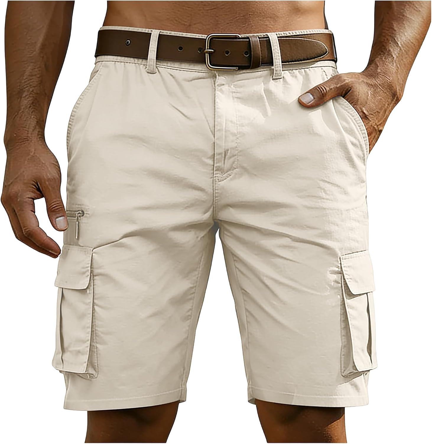 FQZWONG Men Shorts Fashion Sport Pants Summer Stretch Trousers Workout Gym Shorts Lightweight Hiking Short Pant with Pocket