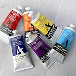 Grumbacher Academy Ensemble professionnel de peintures acryliques 5 90ml Couleurs des tons de la Terre - Tubes métalliques - Artiste de grade professionnel de corps lourd peint avec des pigments authentiques et purs - ASTM Couleurs légères