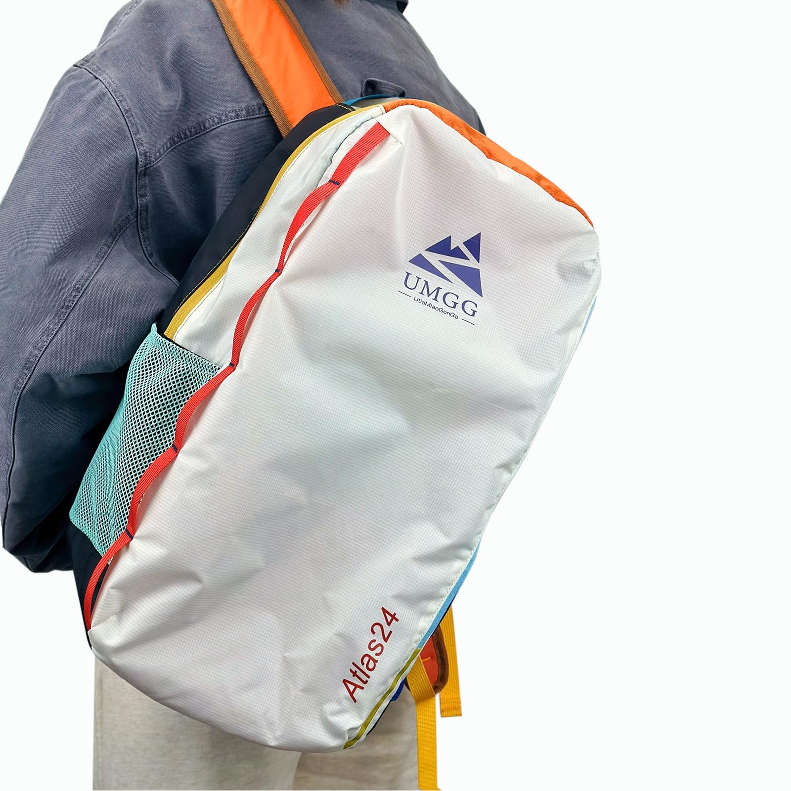 Ultraléger Sac à Dos de Randonnée 24L, Étanche Sac à dos de Voyage pour Femme Homme Sac à Dos Pliable pour les Voyages en Ville, Blanc