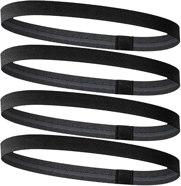 Bandeaux de Sport Antidérapants - Pack de 4 pour Hommes, Femmes et Enfants - Bandeau Football Fin