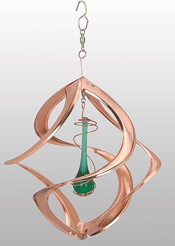 Miniatura 2 de Red Carpet Studios 31059 - Spinner pequeño Cosmix para decoración de jardín para interiores y exteriores 31 pulgadas cobre lágrima