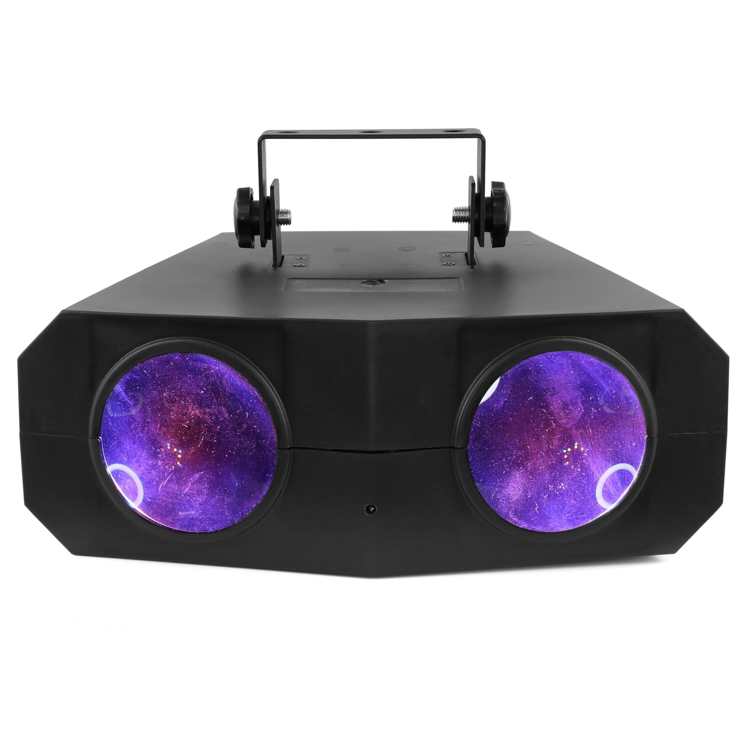 Jeu de lumière BOOMTONEDJ Double Moon,114 LEDs de 5mm RGBWA (24 rouges, 18 vertes, 36 bleues, 18 blanches, 18 ambres), Plug&Play facile à utiliser, programmes automatiques de qualité, télécommande...