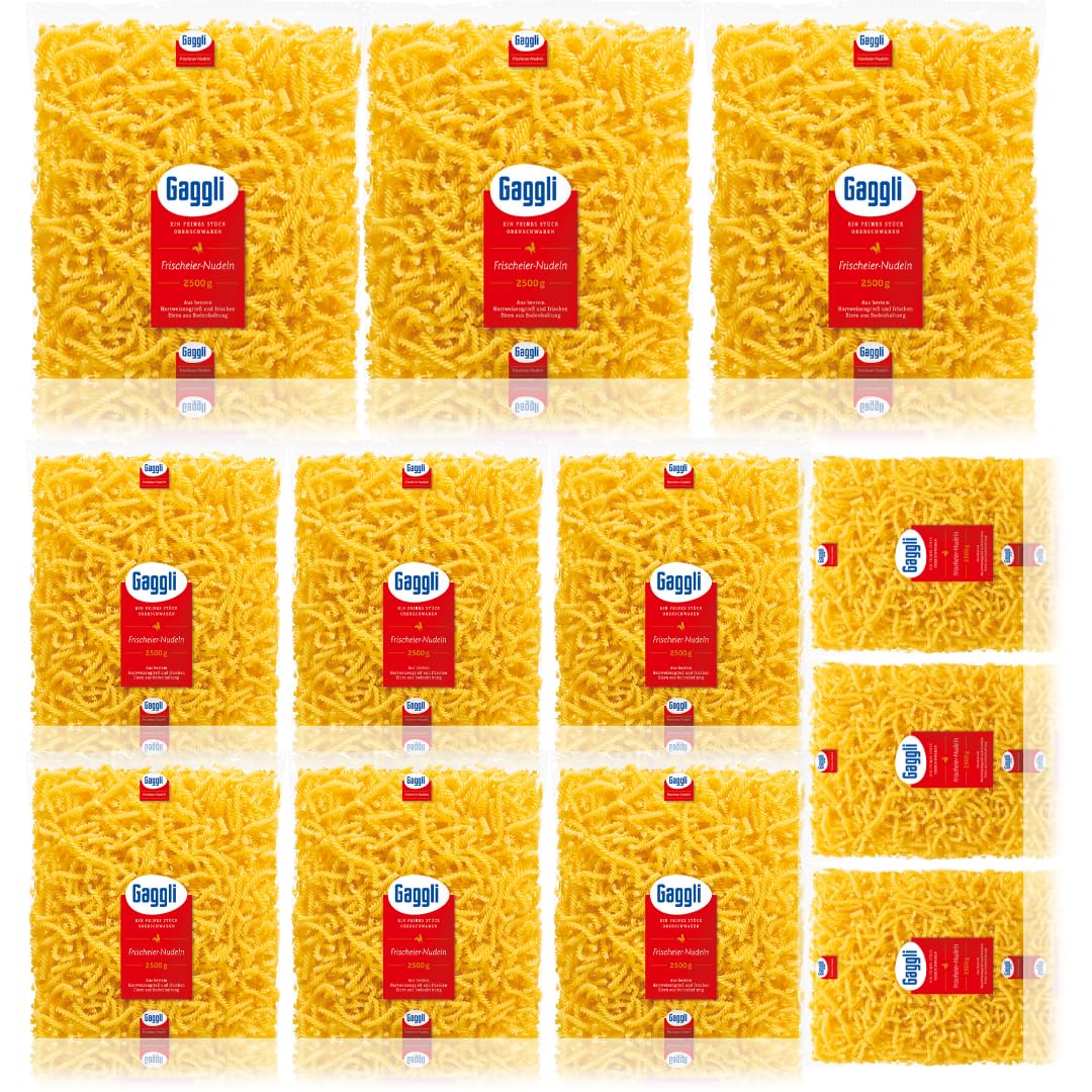 Gaggli Spiralen pasta nudeln 2500 gramm x 12 Stück