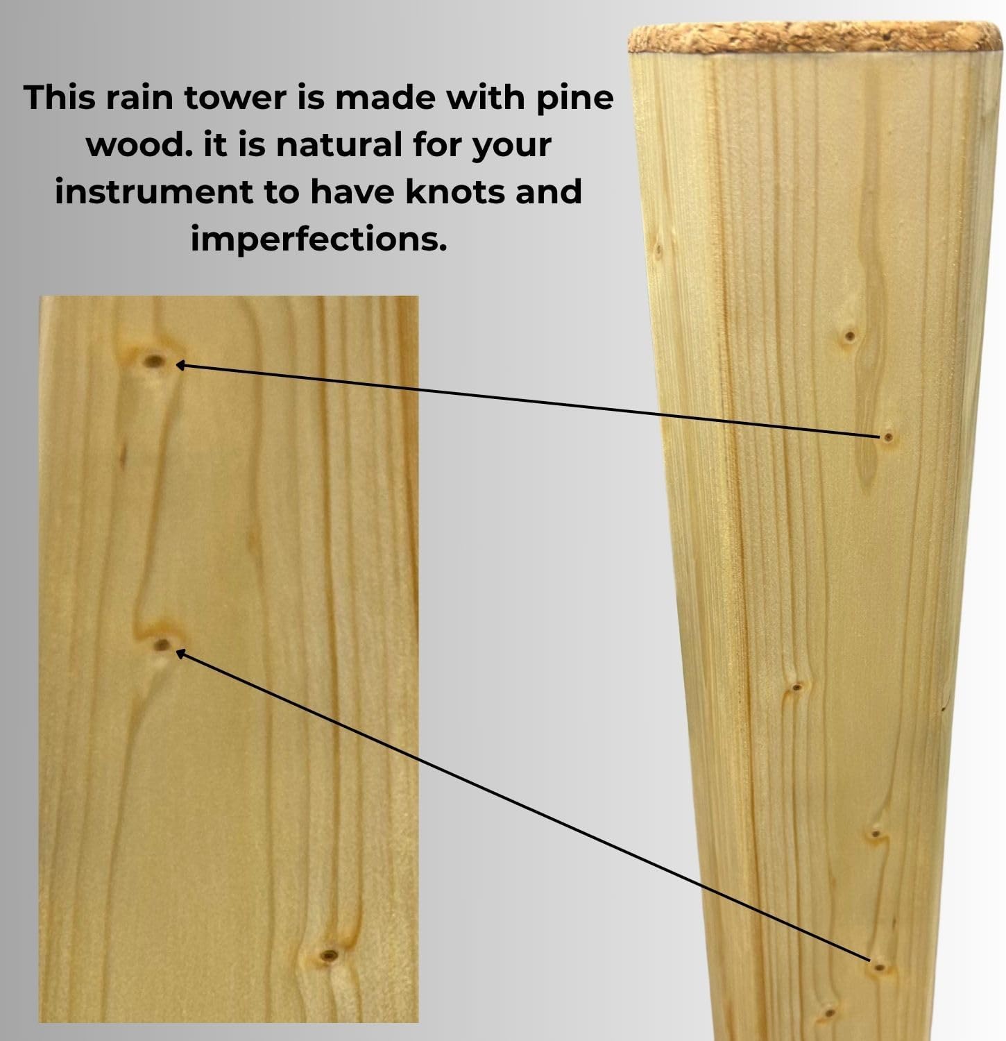 Musician's Mall Rain Drum & Large Rain Stick Instrument for Sound Healing – Rainstick with Soothing Rain Sounds | "Water-Fall" Sound Bath Instruments & Rain Point Therapy Tools (Large)