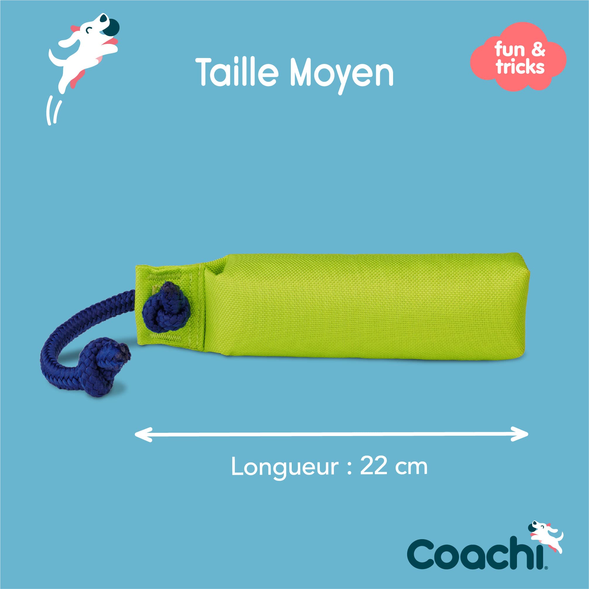 Coachi Canvas Training Dummy, Flotte, à Lancer, Classique des Jouets à rapporter, Dressage de Chiots et Chiens de Chasse. Accessoire pour Chiens de Taille Moyenne.