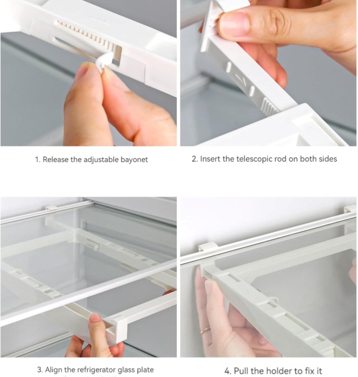 Egg and Vegetable Holder For Refrigerator,Egg and Vegetable Storage Drawer for Refrigerator,Mini Fridge Drawer Organizer Pull Out Egg and Vegetable Trays,Fit for Fridge Shelf Under 0.6" (2 Pack)