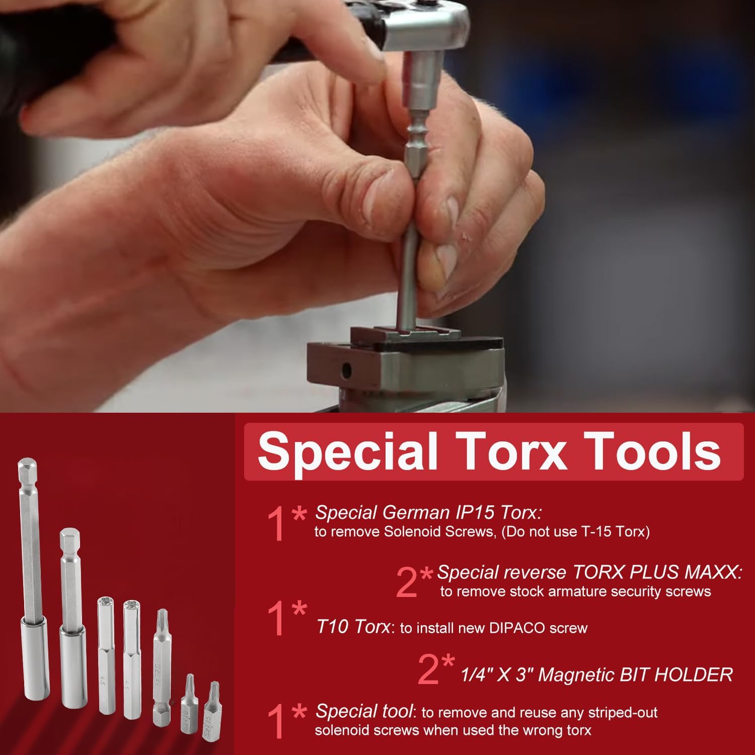 7.3L Injector Rebuild Kit with Vice Clamp, Special Tools, Springs & O-Ring Seal Kit for Ford 7.3L 1994-2003