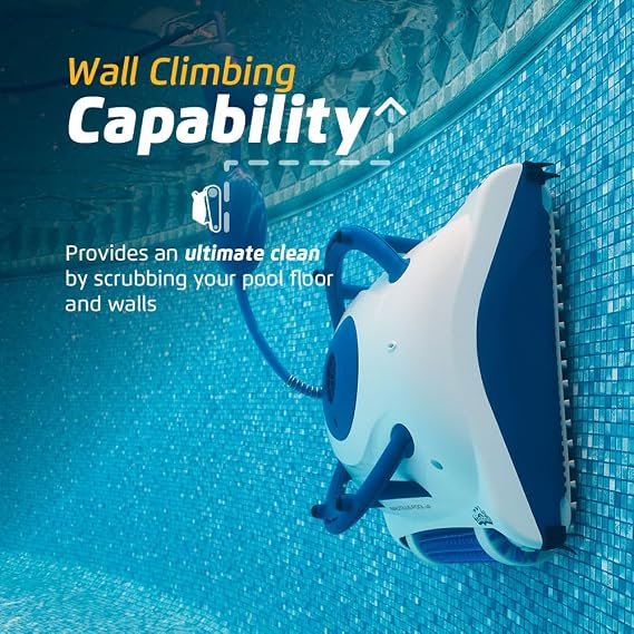 Dolphin Nautilus Pool-Up Robotic Pool Vacuum Cleaner up to 26 FT - Wall Climbing with Scrubber Brush