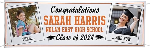 Miniatura 1 de Let's Make Memories Cartel de graduación personalizado  Decoraciones para fiestas de graduación  Cartel de felicitación personalizado  Clase de 2024