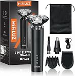 Rechargeable hommes rasoir, Échelle pour les hommes avec LED Écran, IPX6 Rasoir étanche pour le rasage humide et sec
