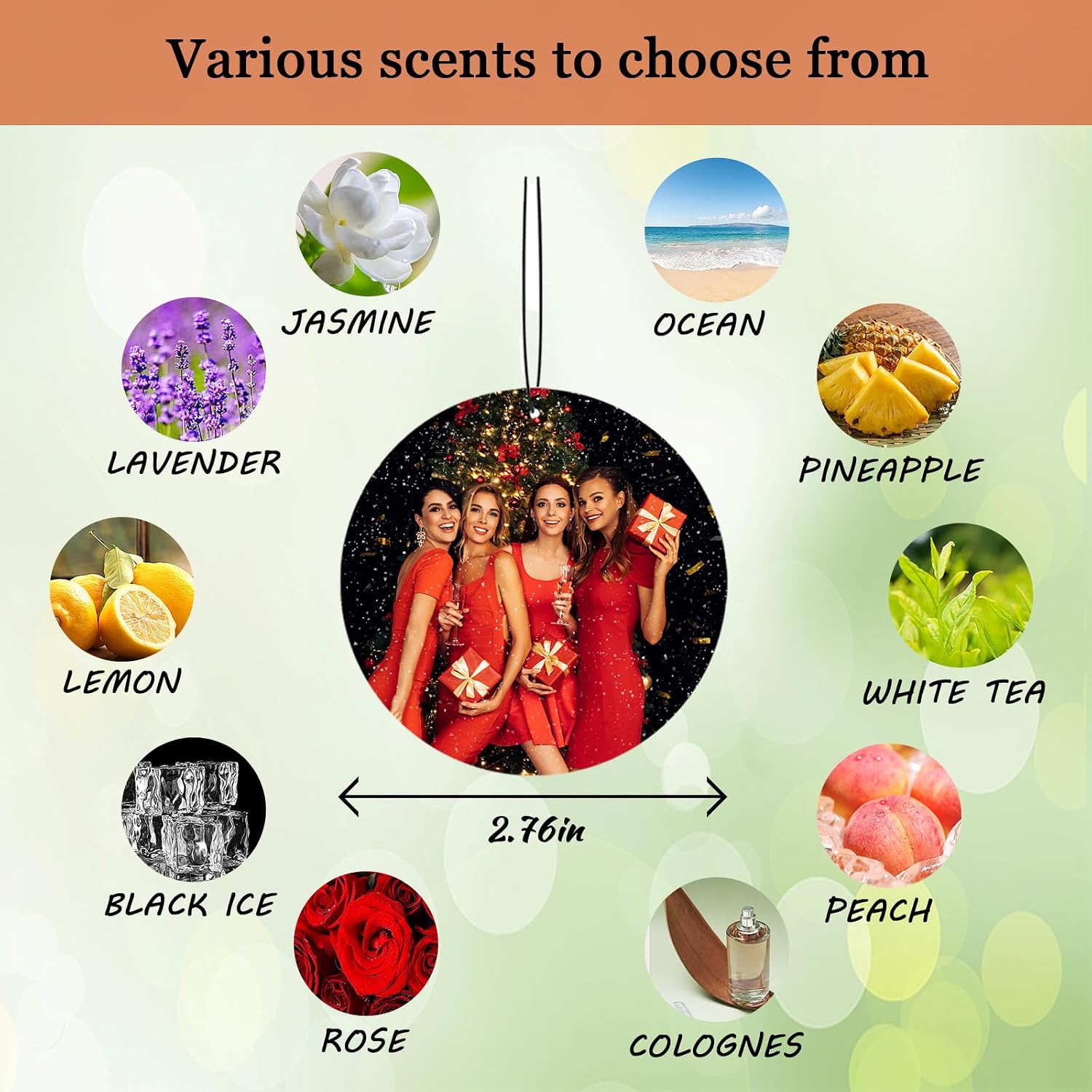 50-1000Pcs Custom Air Fresheners with Picture, Personalized Double Sided Photo/Text/Logo Air Freshener, Customized Gifts for Branding Business Events Promotions