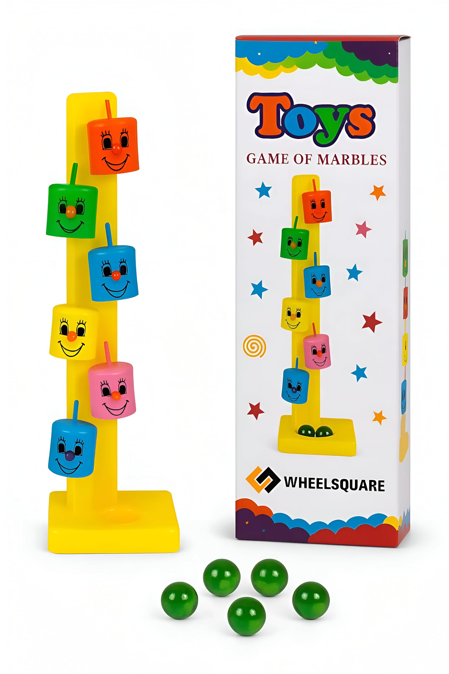 WHEELSQUARE Colorful Marble Drop Toy for Kids | STEM Learning Game | Educational Building Toy for Toddlers Age 3+ | Logical Thinking & Hand-Eye Coordination | Non-Toxic, Child-Safe-image-31