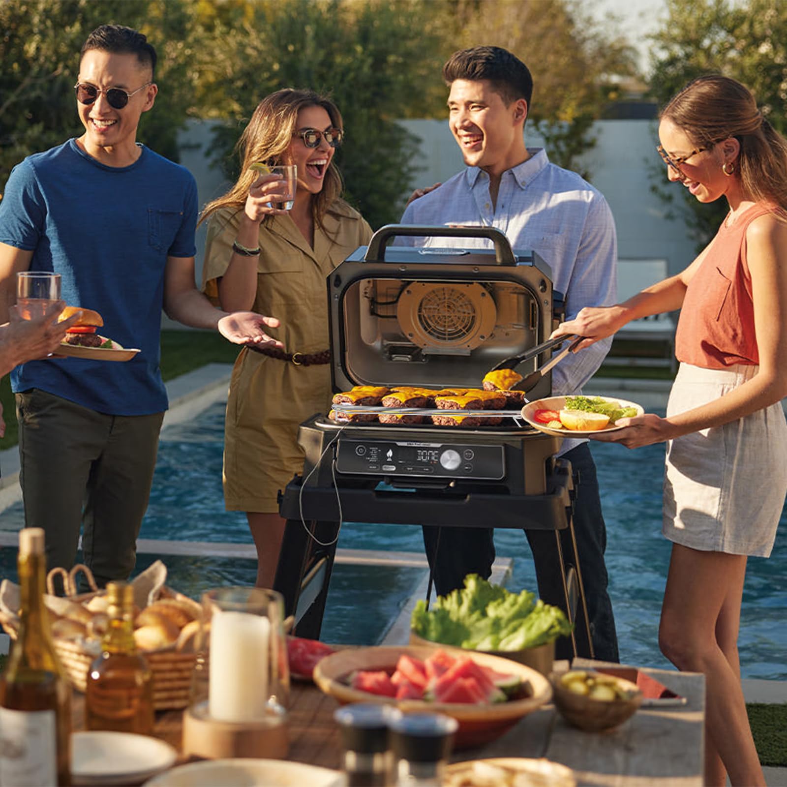 2-teiliges Edelstahl-Rack-Set für Ninja XSKRSTRKXL Woodfire OG800 und OG900 Serie, Grillrost-Zubehör für Ninja OG850 OG951 Woodfire Pro XL Outdoor Grill & Smoker