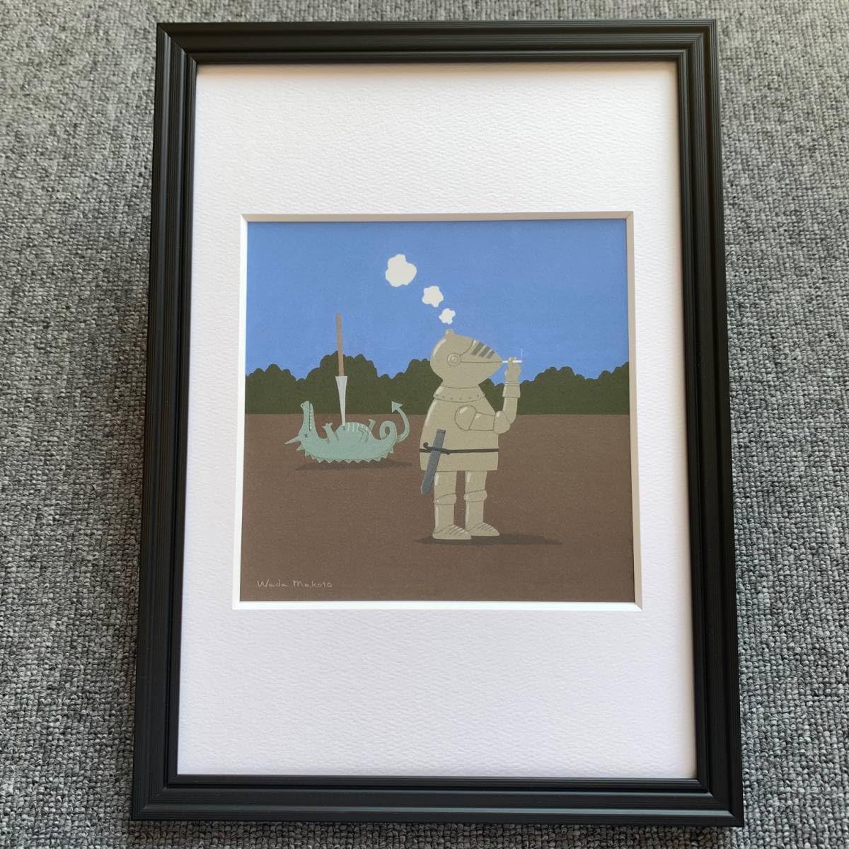 Amazon.co.jp: □和田誠 『戦いはおわり ピースきたる』A4サイズ 額