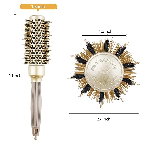 Miniatura 9 de Cepillos para el cabello para mujeres, hombres y niños, cepillo para desenredar cepillo de secado más rápido, cepillo curvado ventilado para cabello