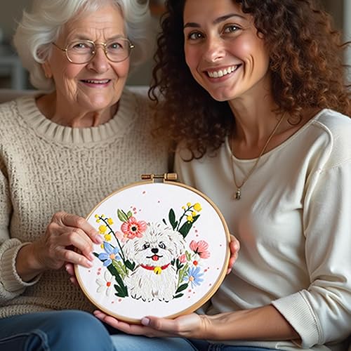 Miniatura 46 de Santune - Kit de bordado para adultos principiantes, kits de punto de cruz, patrones de mariposa e instrucciones (idioma español no garantizado)