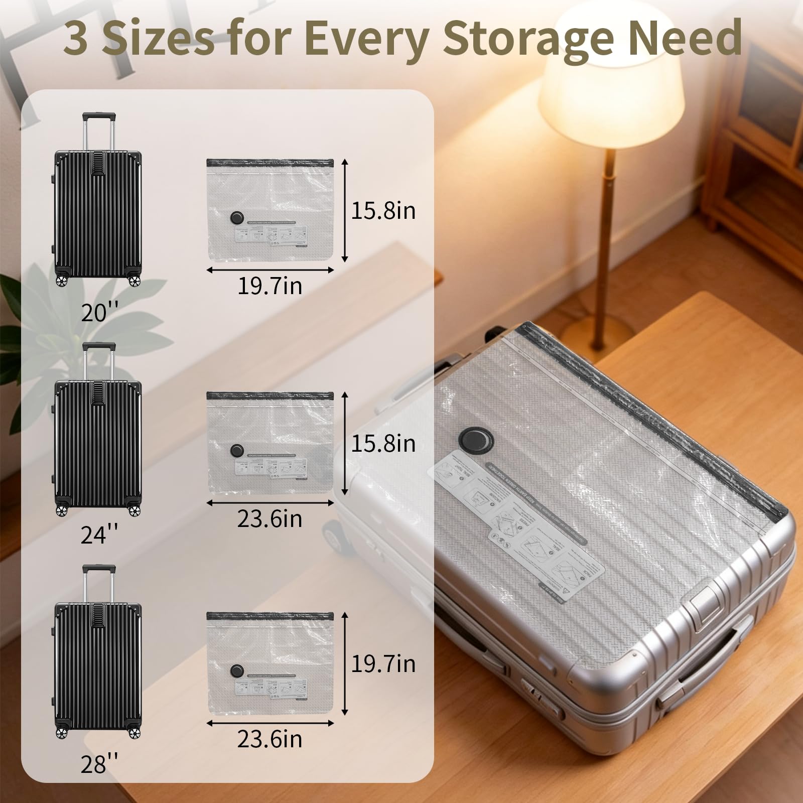 Bolsas de almacenamiento al vacío con bomba eléctrica, bolsas de sellado al vacío recargables para ropa, bolsas portátiles ahorradoras de espacio para viajes y almacenamiento en el hogar, incluye 15