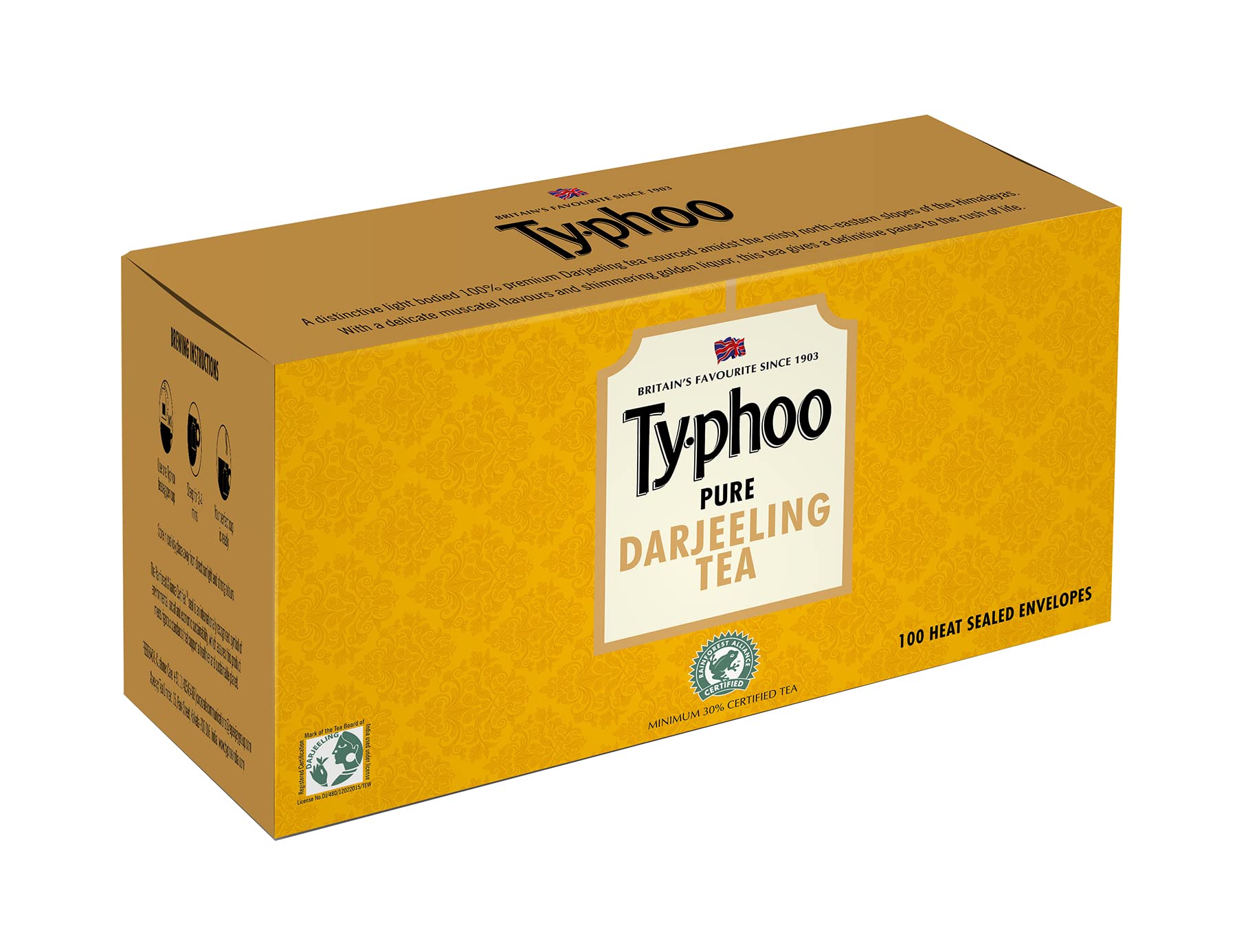 Typhoo Darjeeling Envelop 100 Tea Bags (B07HPCQX66) Amazon Price History, Amazon Price Tracker