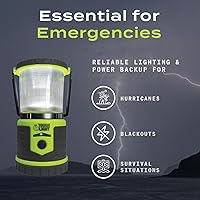 Vista 7 de USB Rechargeable Camping Lantern, 400 Lumens LED Lantern, Hanging Tent Lamp, 6000mAh Power Bank, 200 Hour, 6 Modes, for Outdoors & Emergency
