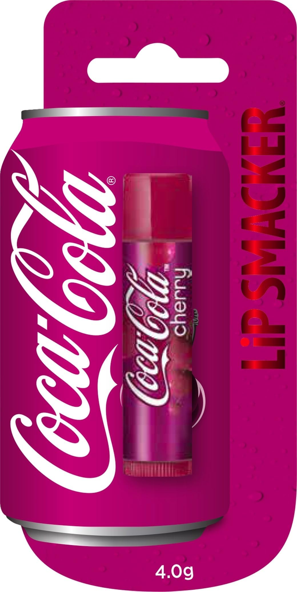Lip Smacker Coca Cola Collection, Cherry Coke Flavoured Lip Balm Inspired by Coca-Cola, Moisturizing and Refreshing, Single Blister Pack