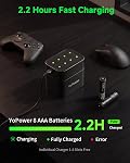 Rechargeable AAA Batteries with Charger 8-Pack, 1300mWh 1.5V Lithium Ion Triple A Batteries, 2500 Cycles Long-Lasting for Wireless Mouse, Remote Control, Gaming Keyboard, Toys