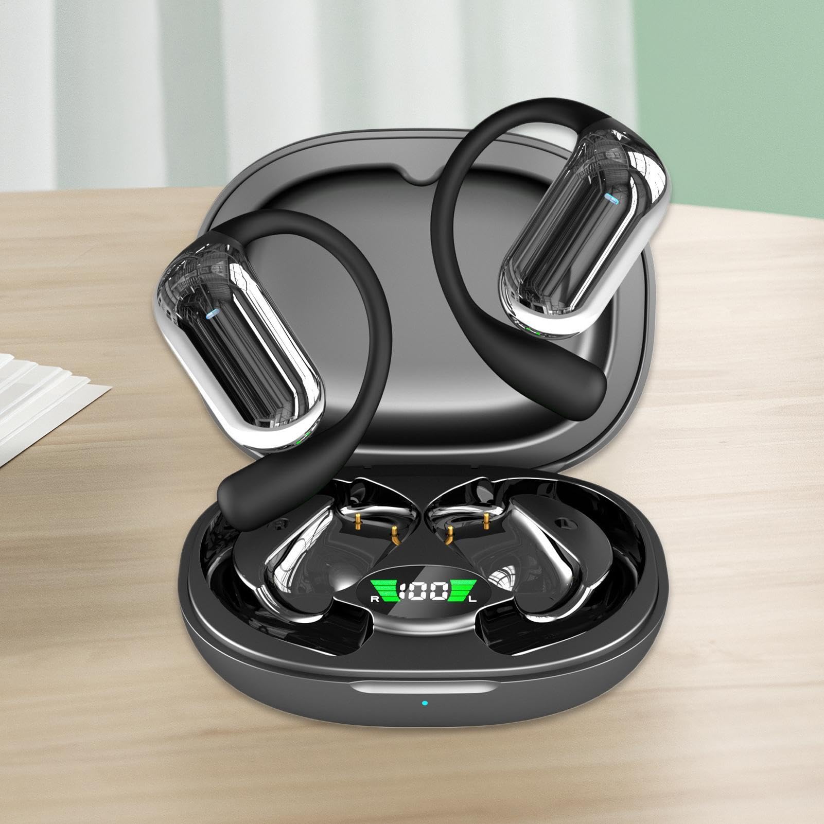 Auricolari traduttori linguistici, Auricolari per traduzione Wireless, traduzione intelligenza Artificiale, traduttore in Reale, 144 Lingue, Cuffie in-Ear per Viaggi