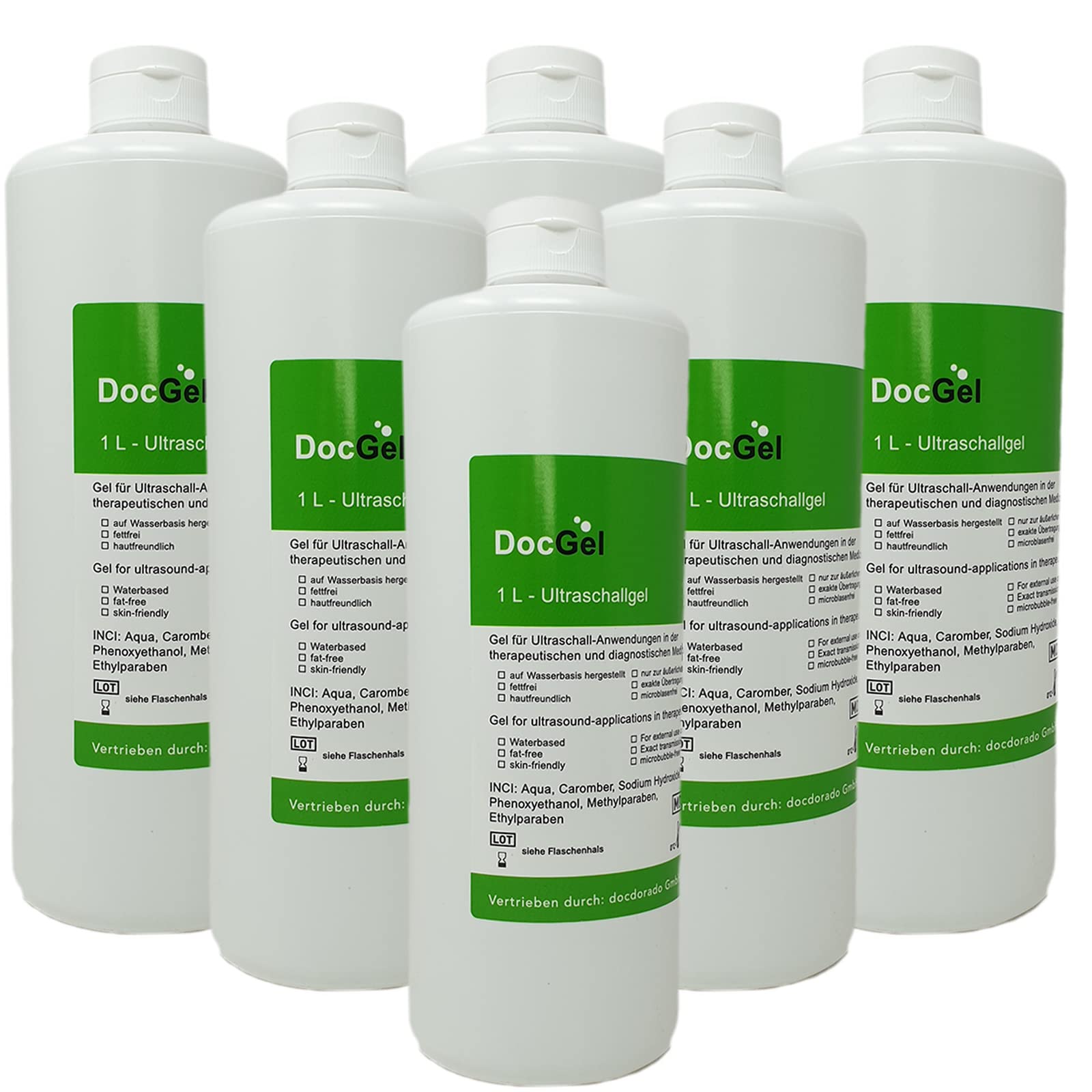 DocGel – Ultraschallgel für Ultraschallgeräte | Sonographie Gel | Leitgel | Kontaktgel | Ultraschall Gel | Übertragungsgel | medizinisches Gleit-Gel | Ultrasound Gel | verschiedene Größen (12x 1000ml)