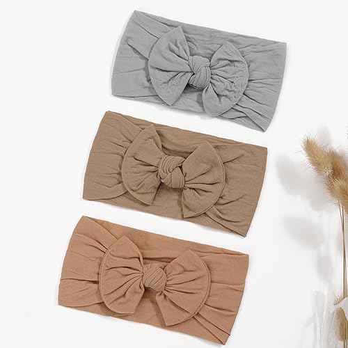 Miniatura 11 de CÉLLOT - Diademas de nudo superelásticas y suaves con moños, bandas para el cabello y accesorios para recién nacidas, bebés, niñas pequeñas y niñas