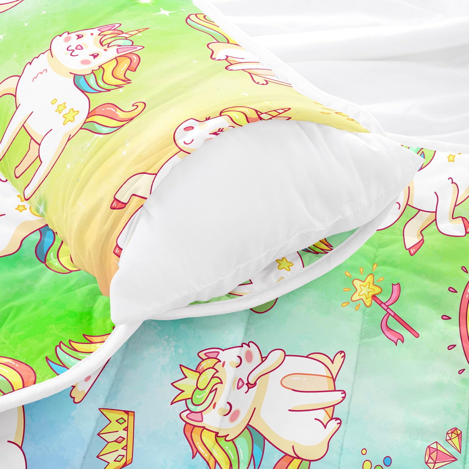 HOSIMA Nap Mat -Unicorn Sleeping Bag with Removable Pillow - Image 3
