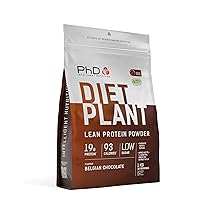 PhD Nutrition Diet Plant Proteine Vegane in Polvere 1kg Cioccolato Belga, Polvere proteica ad alto contenuto di proteine con 19g di proteine per porzione, Poco zucchero e grassi