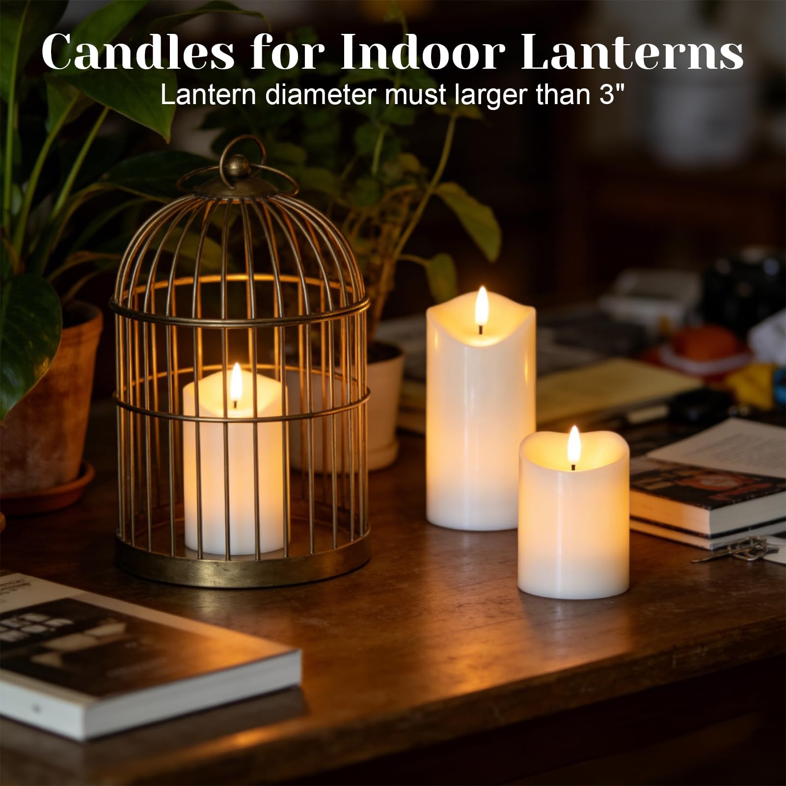 Candele ricaricabili senza fiamma, a batteria, con telecomando e timer, candele a LED tremolanti, alimentate tramite USB, stoppino 3D bianco, in vera cera, set di 3 decorazioni per cene