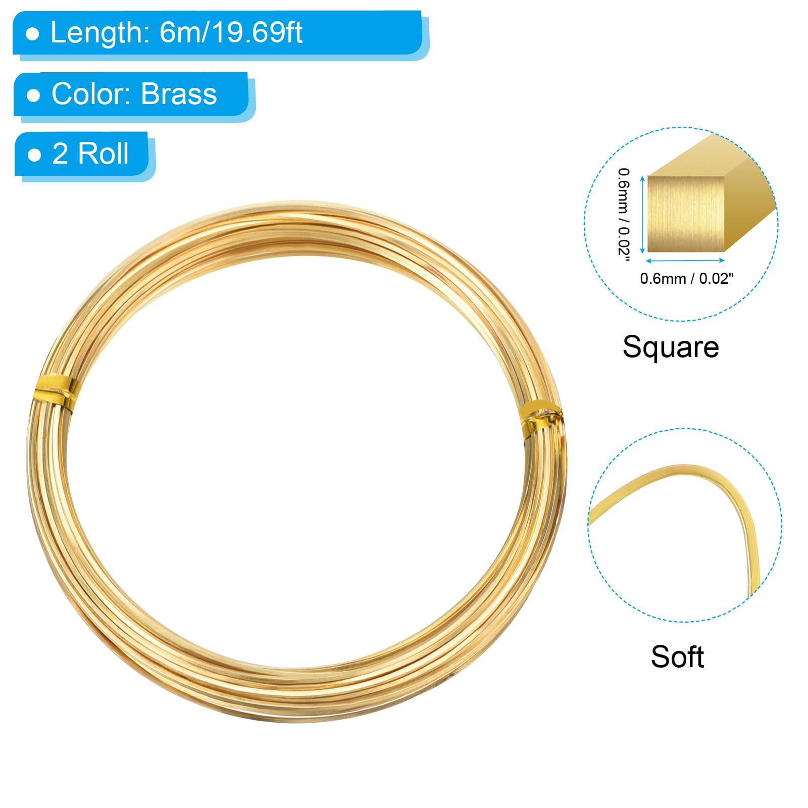 PATIKIL Soft Brass Wire - Image 2