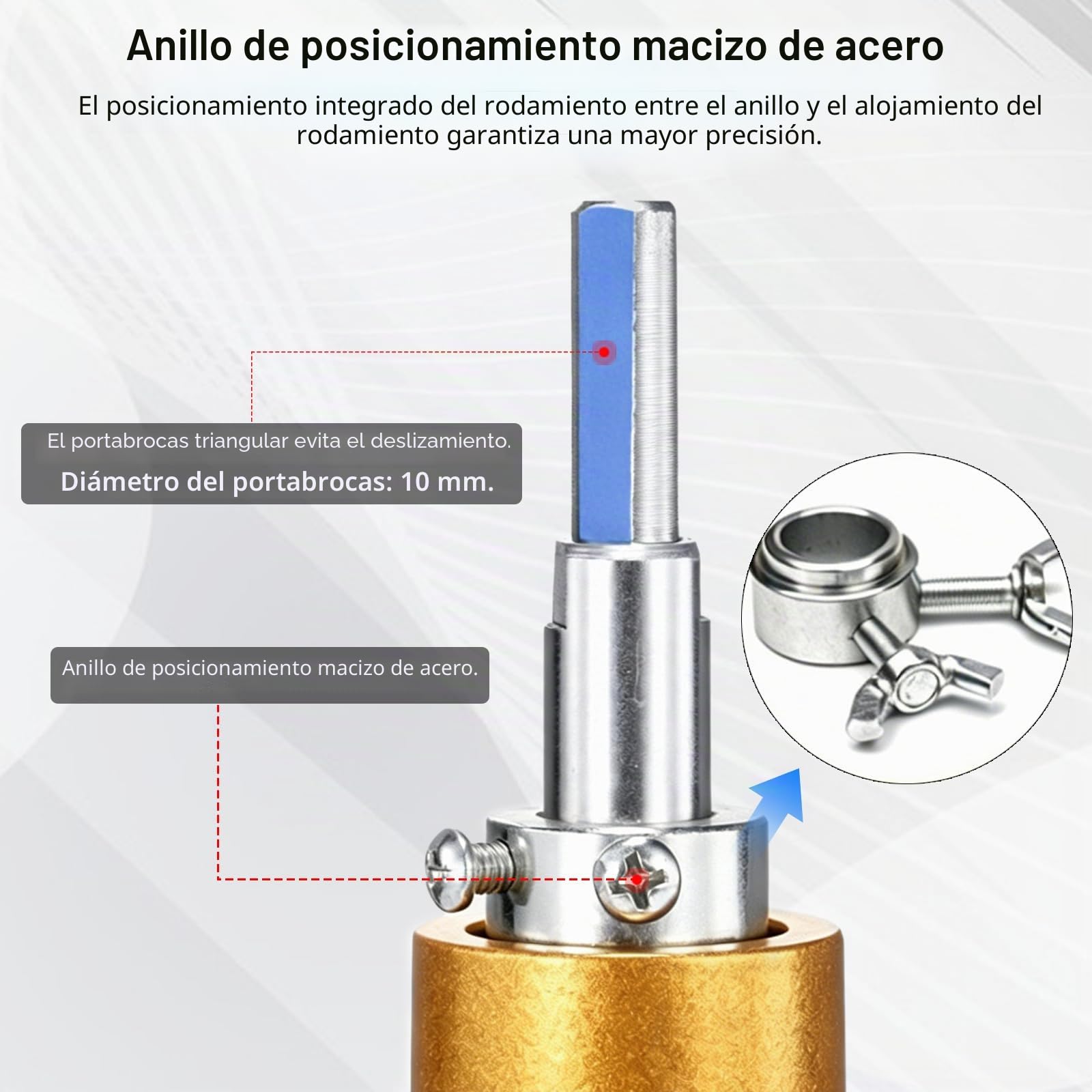 Mortajadora para Cerradura de Puerta, Kit de Abridor de Agujeros para Cerraduras de Puerta con 11 Cortadores de Acero de Tungsteno Plantilla de Mortaja 16 16.5 18 20 22 24 25 26 27 28 30 mm