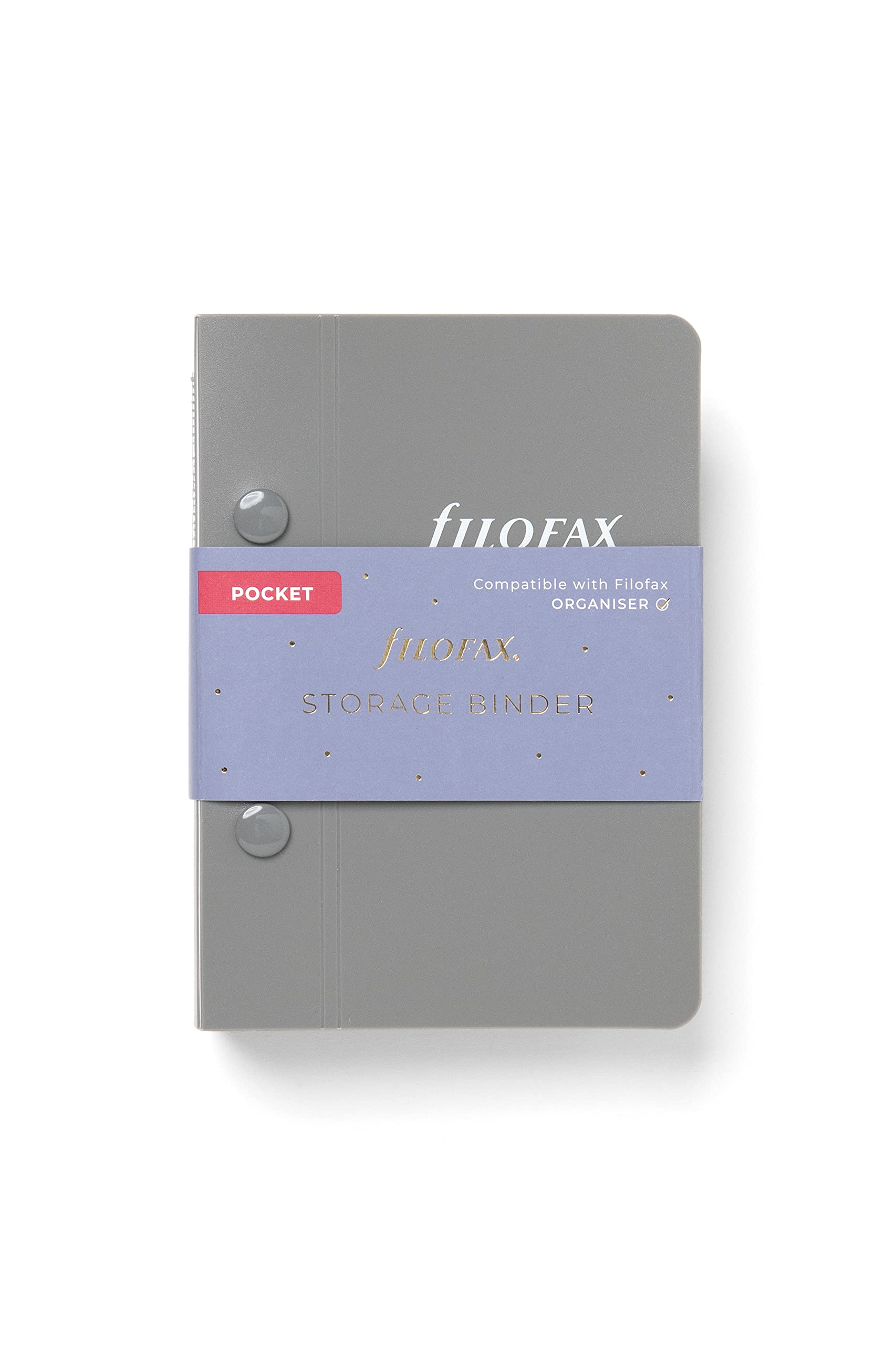 Filofax Storage Binder Grey for Pocket Size Insert Sheets 132918