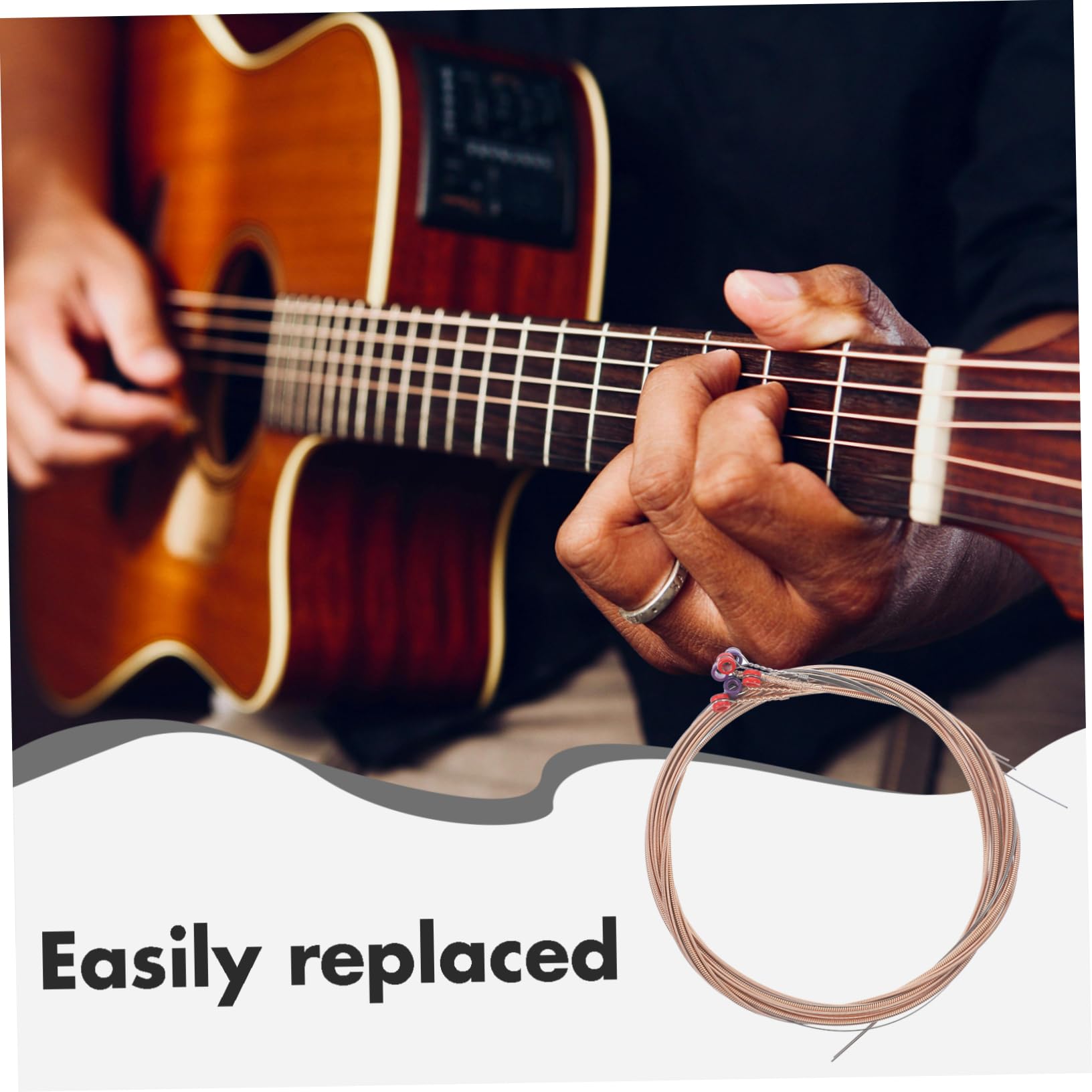 Abaodam 30piezas Cuerdas De Guitarra De Reemplazo Para Folclóricas Accesorios De Instrumento Musical y Resistentes