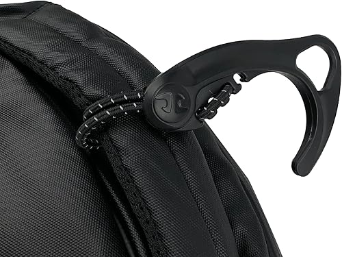 Miniatura 4 de 8TIMBER Gancho de engranaje negro, paquete de 5, ligero + versátil gancho en S para mochilas y almacenamiento de armario, mosquetón S alternativa