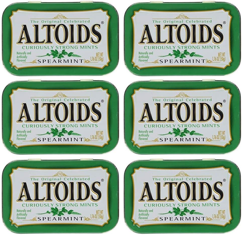 Curiously Strong Mints - Spearmint 1.76 oz (Pack of 6)