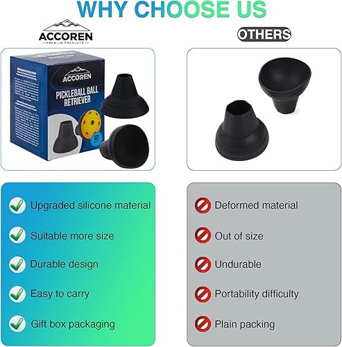 Miniatura 6 de ACCOREN Pickleball Ball Retriever  Pickleball Pickleball superior para evitar doblarse  Pickleball Hopper se adapta a la mayoría de paletas de