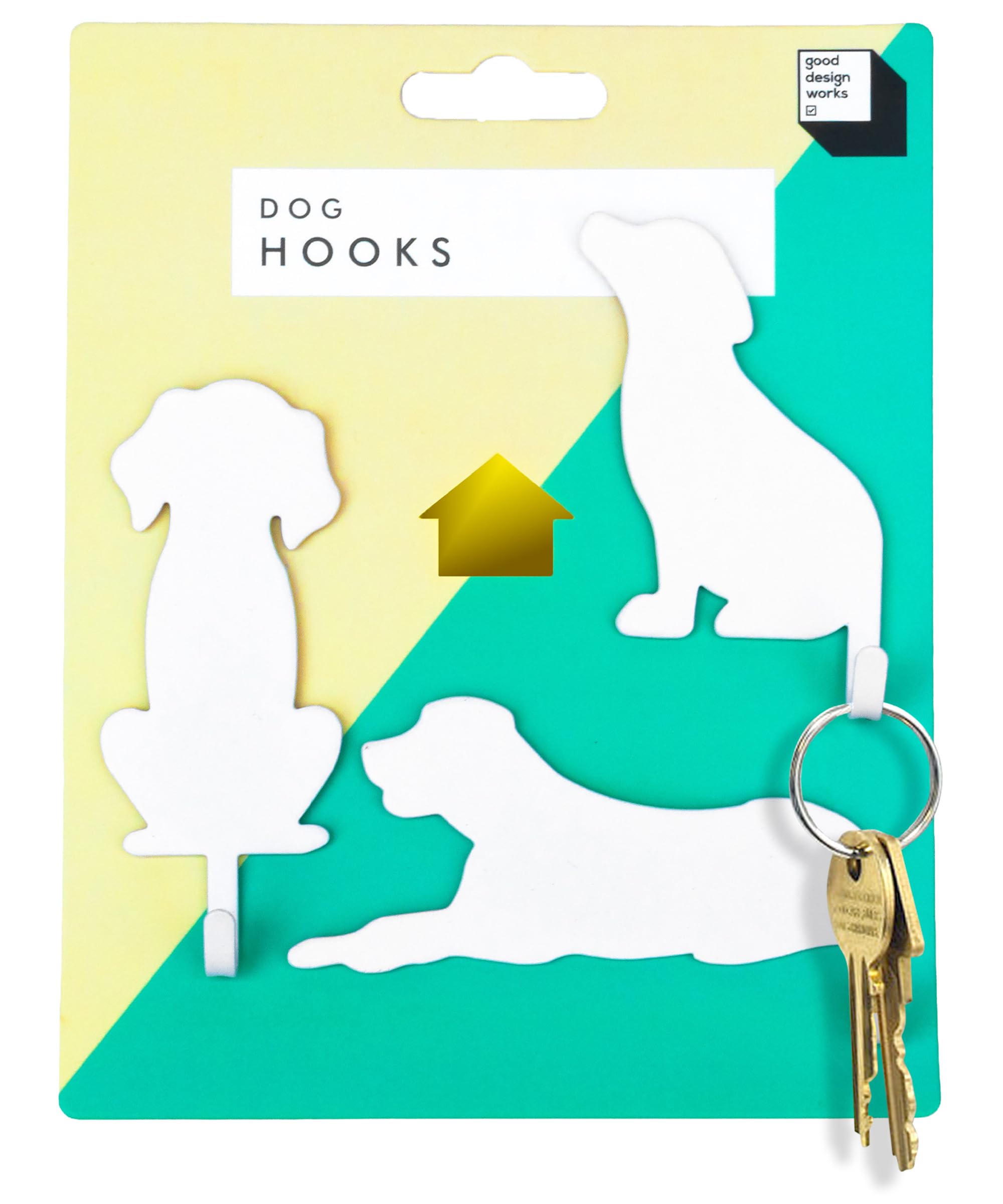 Suck Uk White Dog Hooks | Dog Keyholders | Novelty Gift For Pet Lovers | Decorative Metal Hangers For Keys Leashes Towels Pet Collars & Small Items | Multi Use Home Decor & Wall Hook Key Holder Organizer