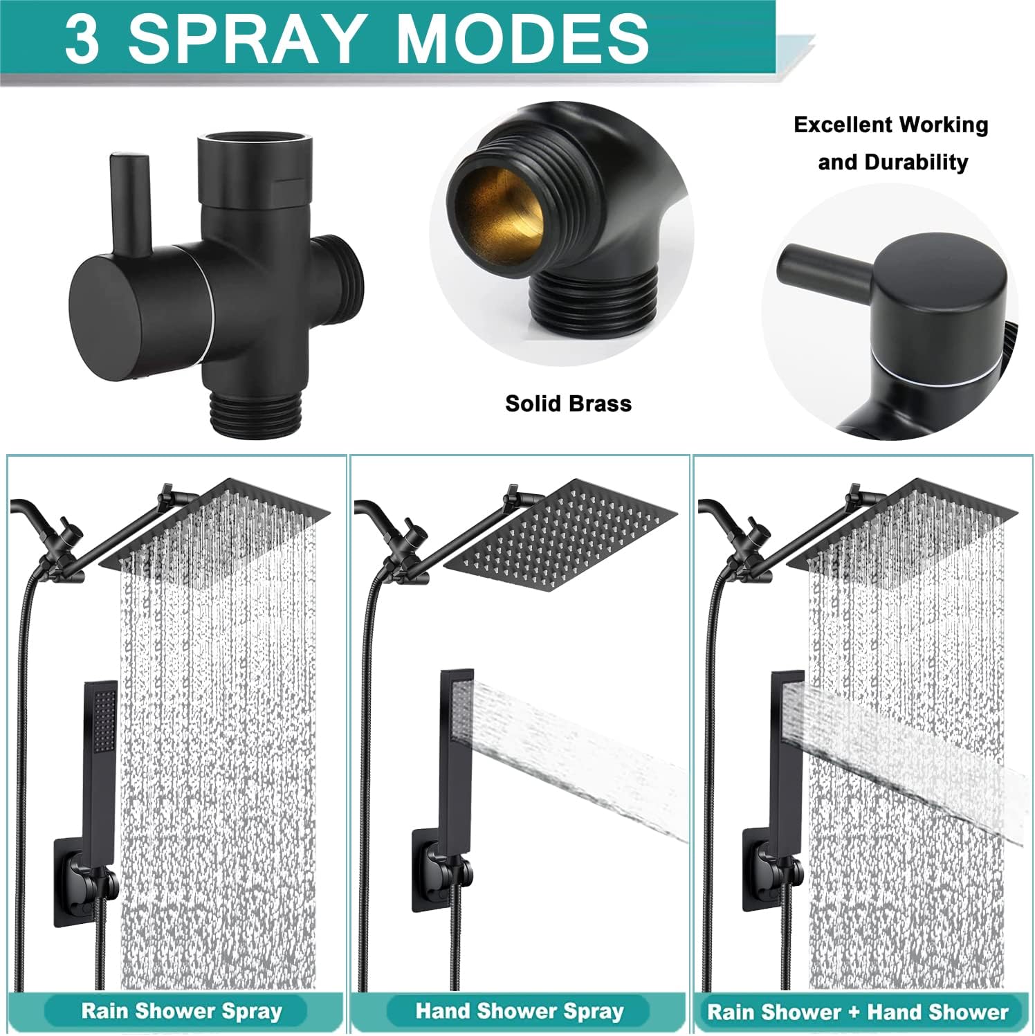 Buy Shower Head ,12'' High Pressure Rain Shower Head with Handheld,Shower Head with Handheld