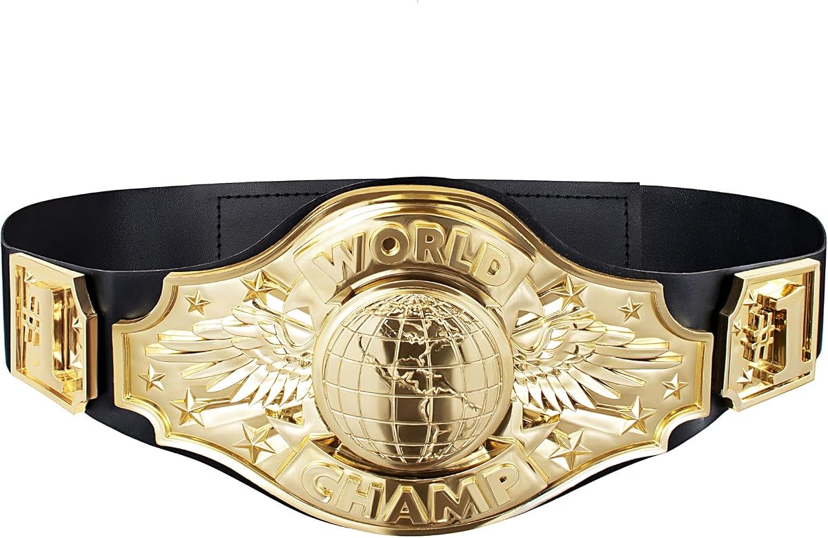 Cinturón de campeonato para niños y adultos - Disfraz de campeón de cinturón de boxeo de lucha libre perfecto para fiestas y juegos de rol