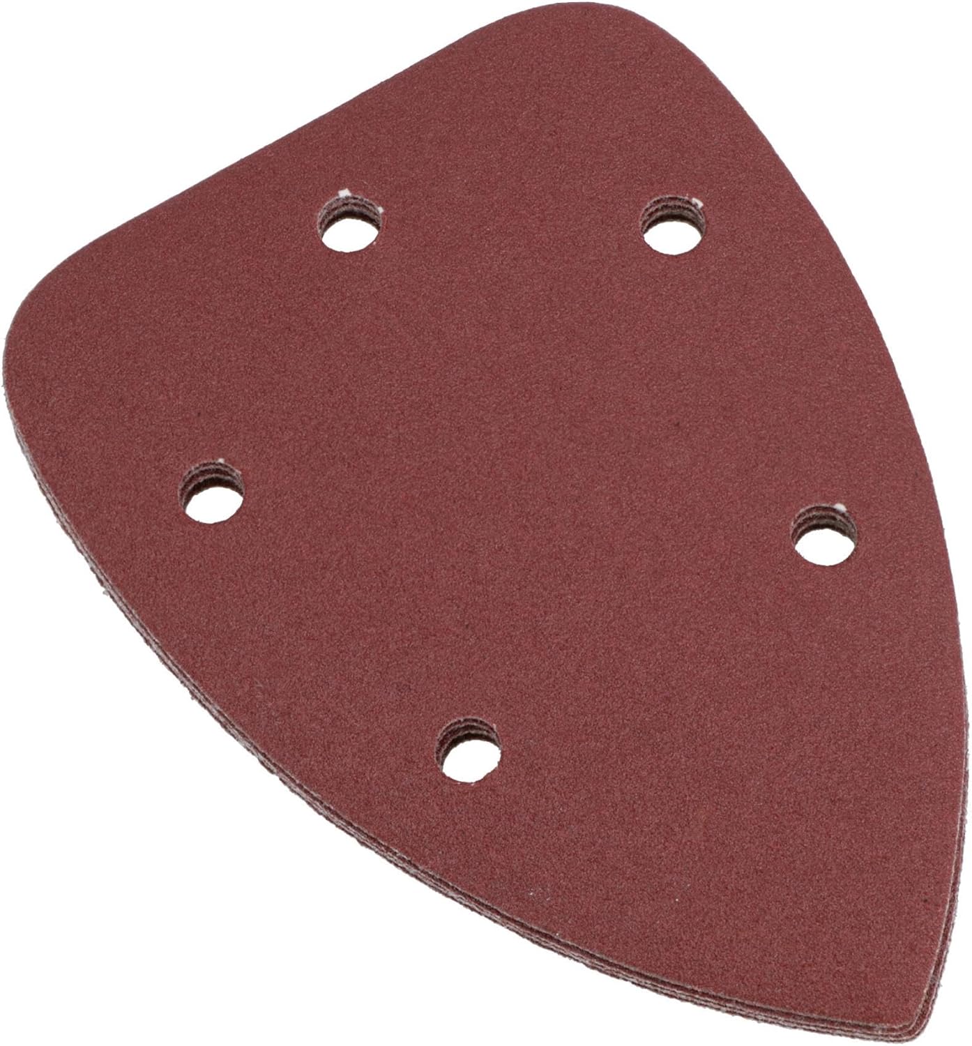 Hook And Loop Detail Sanding Pads Discs 140mm Triangular 120 Grit Fine 5pc