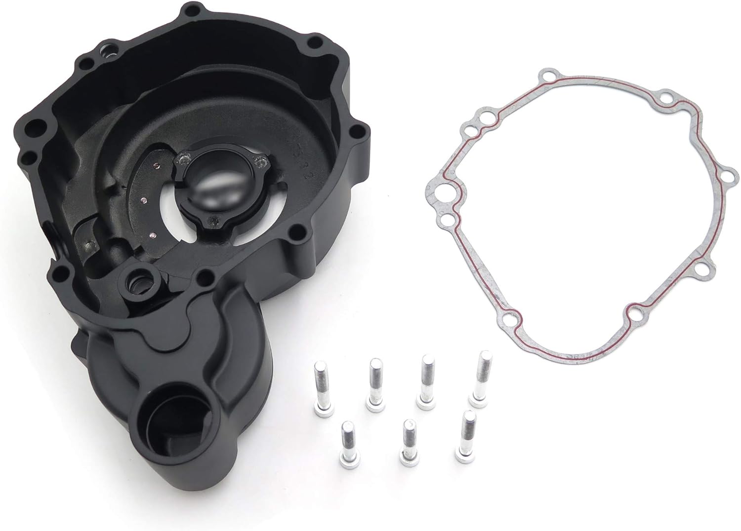 HTTMT MT313-002A-BLACK Billet Aluminum Engine Stator Cover See Through Compatible with Suzuki GSXR 600/750 2006-2016 Black Left