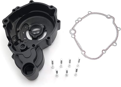 Miniatura 4 de HTTMT MT313-002A-BLACK Billet - Cubierta de aluminio para estator de motor compatible con Suzuki GSXR 600750 2006-2016, color negro izquierdo