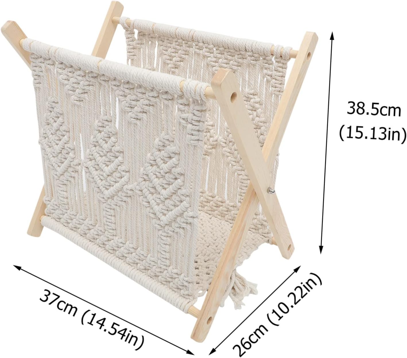 Mobestech 1Pc Rustic Woven Magazine Rack Creative Style Storage Basket for Books and Documents Sturdy and Decorative Organizer for Home Office and Desktop Use