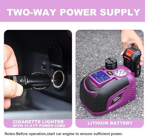 Miniatura 7 de Gato hidráulico de coche eléctrico inalámbrico de 5 toneladas con llave de impacto inalámbrica de 12 V, gato eléctrico de piso para SUV sedanes (2