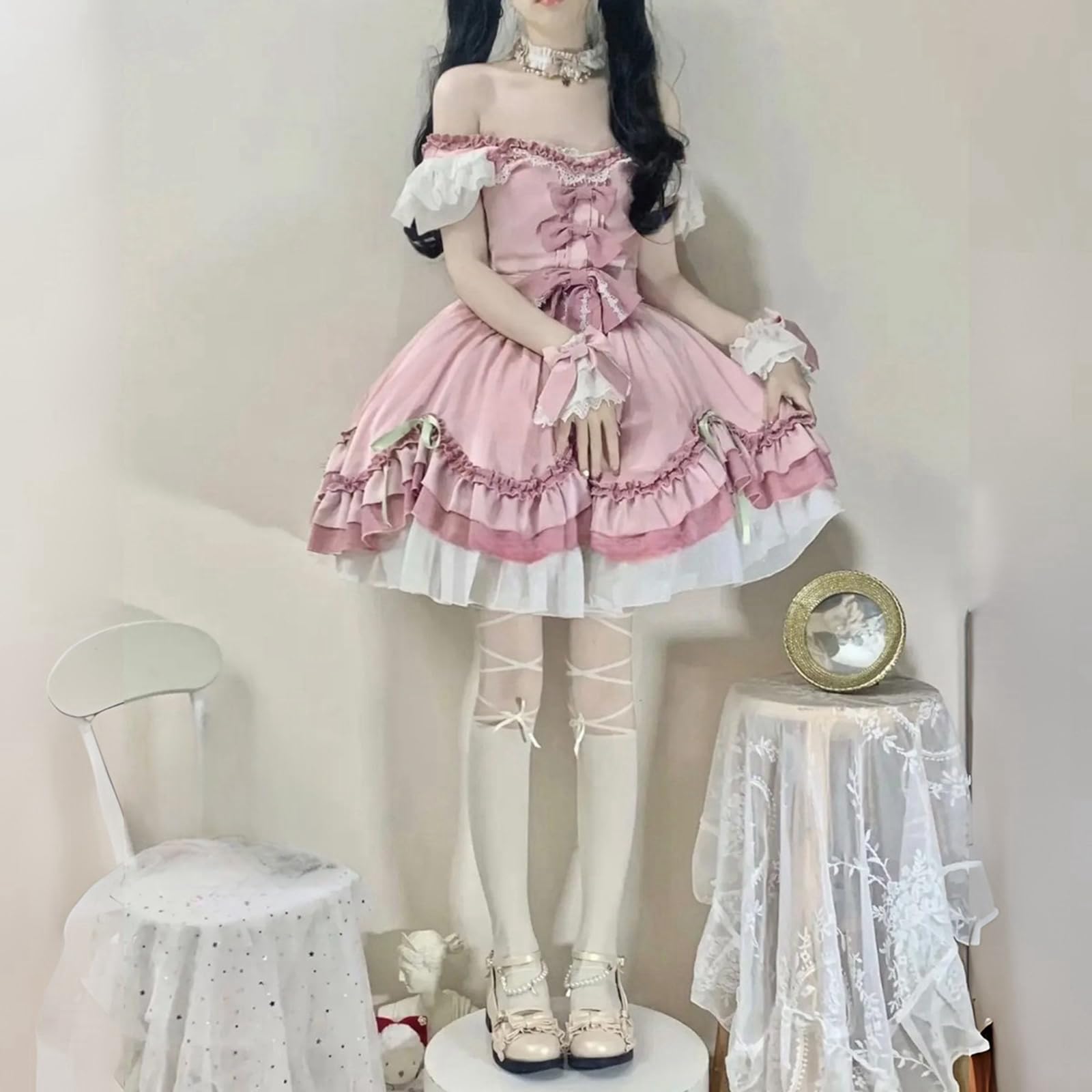 日本ブランドの姫可愛いジャンパースカート☆貴重☆ロリータ Amazon.co.jp: ワンピース ロリータ ジャンパースカート