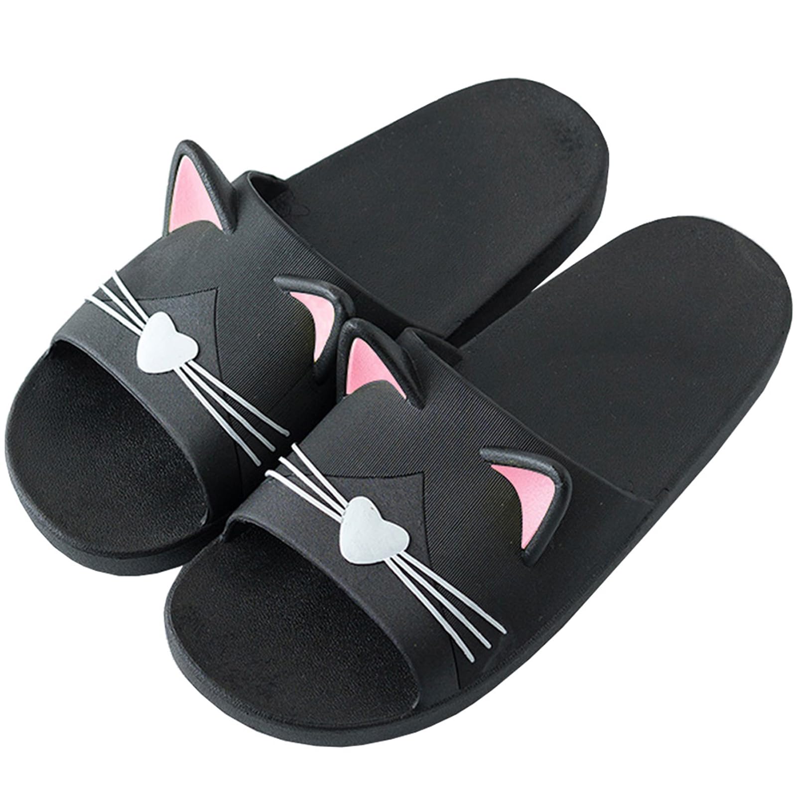 Acfoda Slippers Children's Girls Boys Summer with Cat for Men and Women Soft Non-Slip Mules Size 23-44